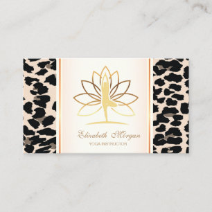 Tarjeta De Visita Elegante moderno de moda Girly,Impresión Leopard,L