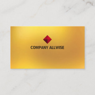 Tarjeta De Visita Elegante moderno dorado con aspecto metálico de ma