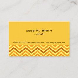 Tarjeta De Visita Elegante, moderno, dorado, soleado chevron amarill