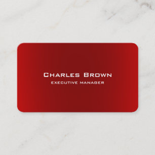 Tarjeta De Visita Elegante Moderno Elegante Rojo Blanco Gerente