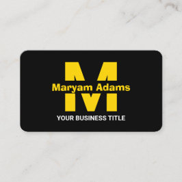 Tarjeta De Visita Elegante moderno (escanear código QR) Monograma Or