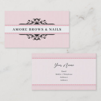 Tarjeta De Visita ELEGANTE MODERNO estilo divino rosa negro vintage