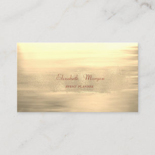 Tarjeta De Visita Elegante Moderno Estilo Trazo de Pincel Dorado Fal
