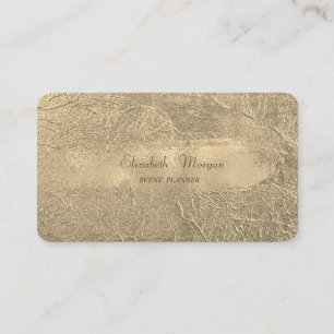 Tarjeta De Visita Elegante Moderno Estilo Trazo de Pincel Dorado Fal