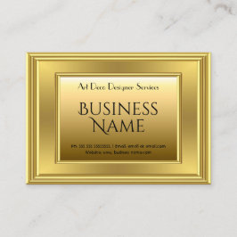Tarjeta De Visita Elegante Moderno Falso Oro Metal Minimalista