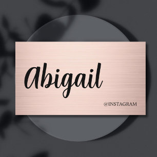 Tarjeta De Visita Elegante Moderno Falso Oro Rosa Negro Belleza Auda