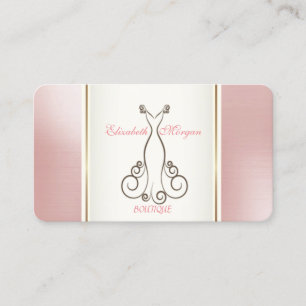 Tarjeta De Visita Elegante Moderno Femenino con Estilo, Vestido