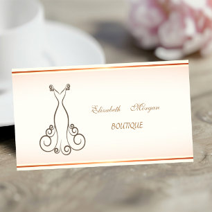 Tarjeta De Visita Elegante Moderno Femenino con Estilo, Vestido