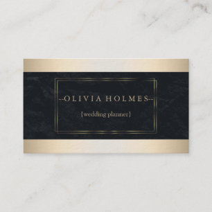 Tarjeta De Visita Elegante moderno foil de oro metal profesional