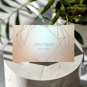 Tarjeta De Visita Elegante moderno geométrico, brillante