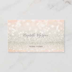 Tarjeta De Visita Elegante Moderno Glamuroso Brillo Bokeh