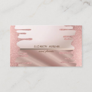 Tarjeta De Visita Elegante Moderno Glamuroso, Gotitas Brillantes