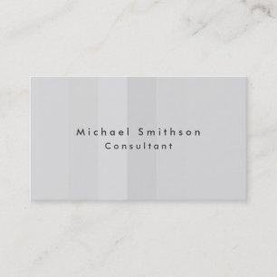 Tarjeta De Visita Elegante Moderno Gris Minimalista