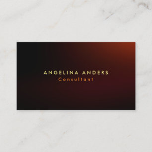 Tarjeta De Visita Elegante Moderno Llano Marrón Rojo Tendencia