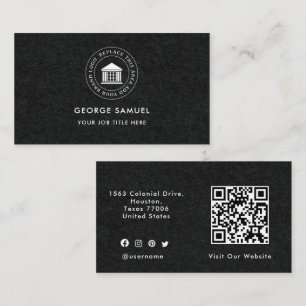 Tarjeta De Visita Elegante Moderno Logotipo Personalizado Minimalist