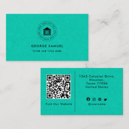 Tarjeta De Visita Elegante Moderno Logotipo Personalizado Minimalist