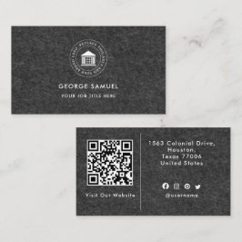 Tarjeta De Visita Elegante Moderno Logotipo Personalizado Minimalist