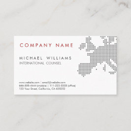 TARJETA DE VISITA ELEGANTE MODERNO MAPA EUROPA INTERNACIONAL BLANCO