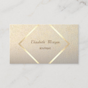 Tarjeta De Visita Elegante Moderno, Marco Dorado, Confeti
