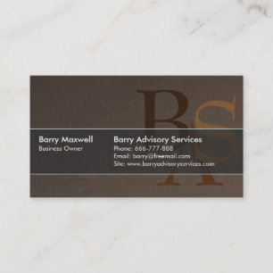 Tarjeta De Visita Elegante Moderno Marrón Simple Profesional