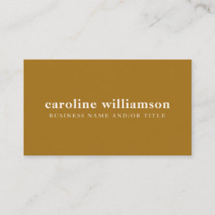 Tarjeta De Visita Elegante Moderno Minimalista Dorado Profesional
