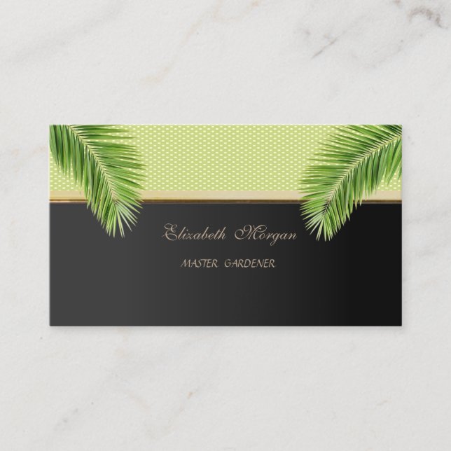 Tarjeta De Visita Elegante Moderno, Moderno, Con Puntos De Polka, Ho (Anverso)