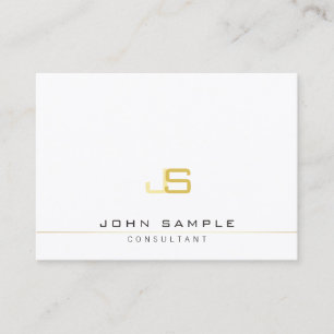 Tarjeta De Visita Elegante Moderno Monogramado Plantilla Profesional