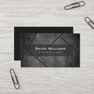 Tarjeta De Visita Elegante Moderno Negro Profesional