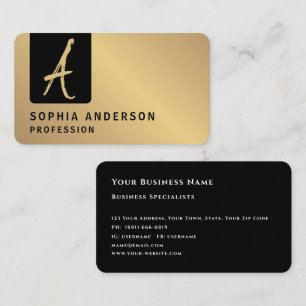 Tarjeta De Visita Elegante moderno oro oscuro y textura dorado