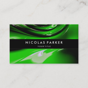 Tarjeta De Visita Elegante moderno personalizada de la pintura verde