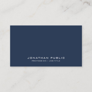 Tarjeta De Visita Elegante Moderno Personalizado Azul Marino Profesi