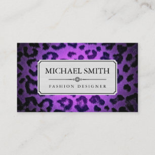 Tarjeta De Visita Elegante Moderno Piel de Leopardo Profesional #38