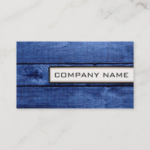 Tarjeta De Visita Elegante Moderno Profesional Azul Madera