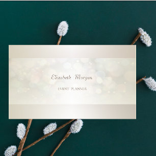 Tarjeta De Visita Elegante Moderno Profesional Bokeh Simple