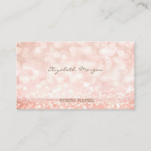Tarjeta De Visita Elegante Moderno Profesional Brillo Bokeh