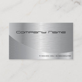 Tarjeta De Visita Elegante moderno profesional cepillado plateado em
