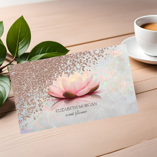 Tarjeta De Visita Elegante moderno profesional diamantes loto ópalo