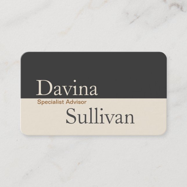 TARJETA DE VISITA ELEGANTE MODERNO PROFESIONAL ESQUINAS REDONDAS (Anverso)