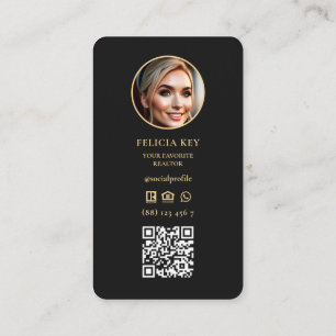 Tarjeta De Visita Elegante Moderno Profesional Firma Negro Oro