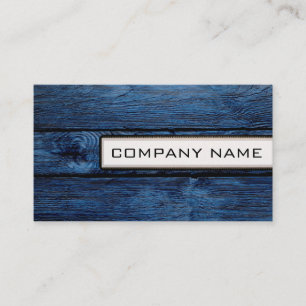 Tarjeta De Visita Elegante Moderno Profesional Madera Oscura Azul