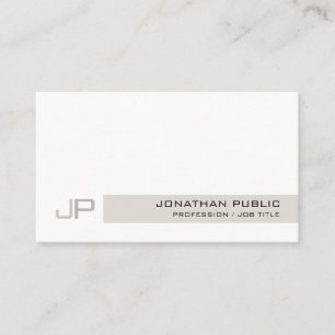 Tarjeta De Visita Elegante Moderno Profesional Monograma Chic