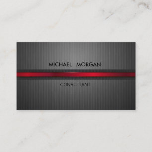 Tarjeta De Visita Elegante Moderno Profesional Negro, Rojo