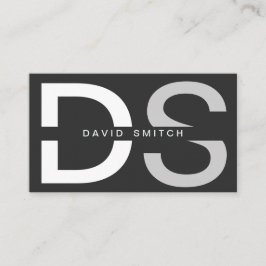 TARJETA DE VISITA ELEGANTE MODERNO PROFESIONAL SIMPLE BLANCO NEGRO