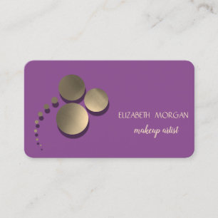 Tarjeta De Visita Elegante moderno, puntos, artista de maquillaje
