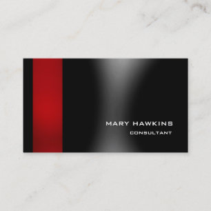 Tarjeta De Visita Elegante moderno rojo negro gris con estilo de mod