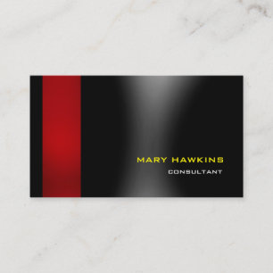 Tarjeta De Visita Elegante moderno rojo negro gris con estilo de mod