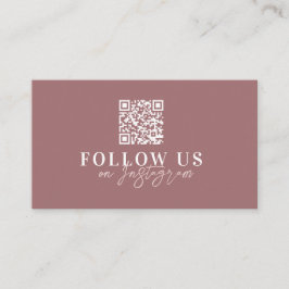 Tarjeta De Visita Elegante Moderno Síguenos Rubor Elegante