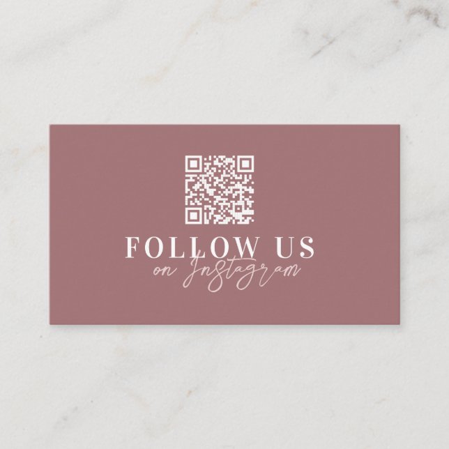 Tarjeta De Visita Elegante Moderno Síguenos Rubor Elegante (Anverso)