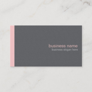 Tarjeta De Visita Elegante moderno simple franja rosa claro