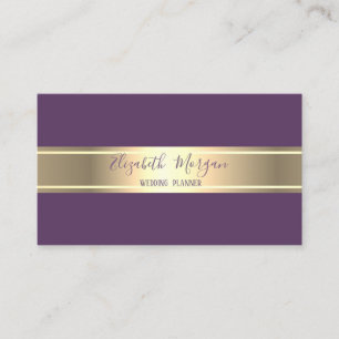 Tarjeta De Visita Elegante Moderno Simple,Minimalista ,Franja Dorada